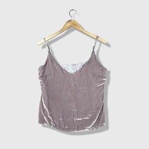 Sleeping With Jacques Cami Women 2 Gray 100% Silk Velvet Cupra Minimalist Luxe‎